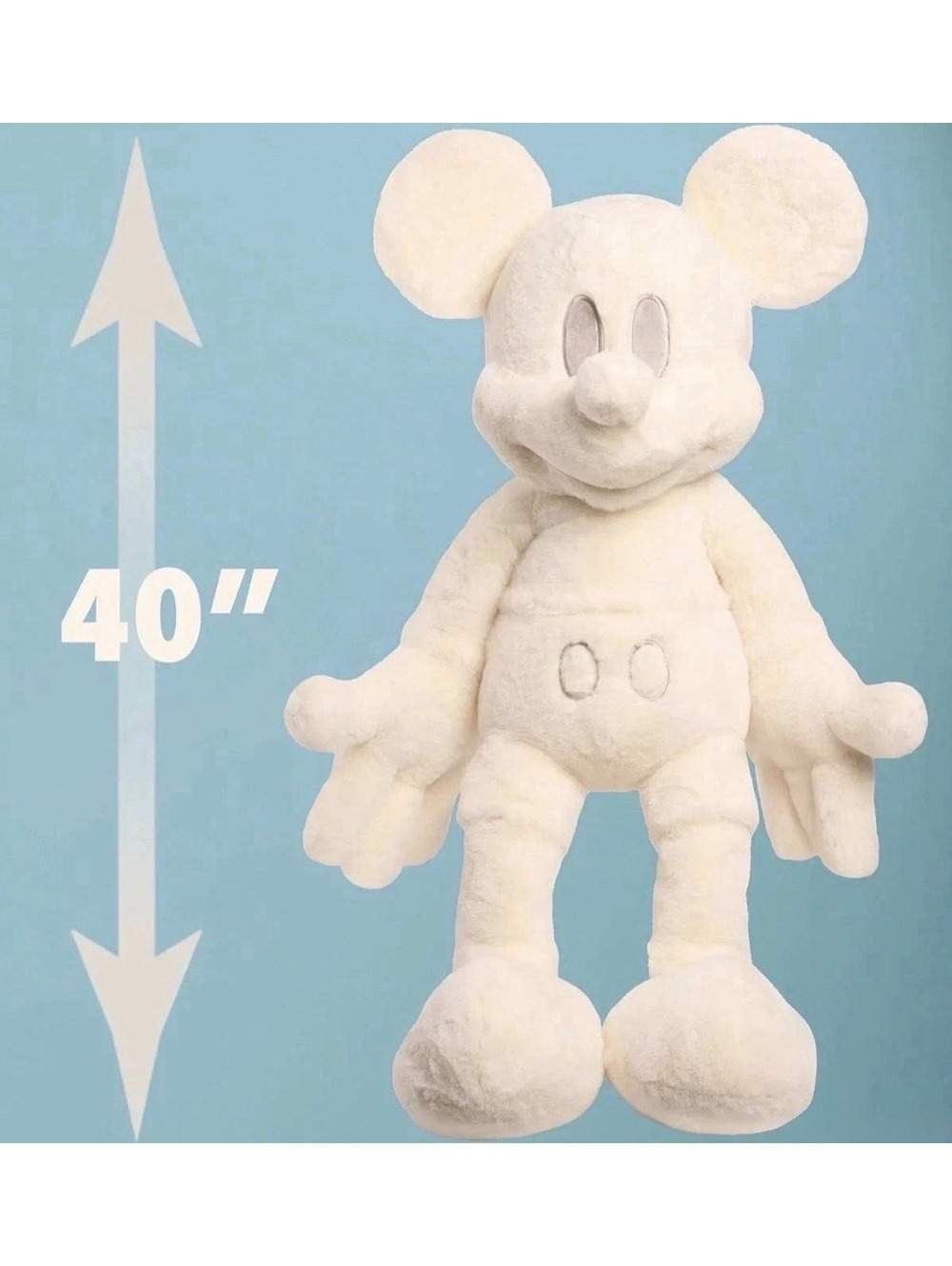 Disney Classic Mickey Mouse MK Monochromatic Jumbo Plush - Picture 5 of 5